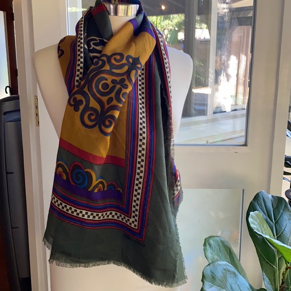 Valentino Accessories - Valentino 55” wool and silk scarf